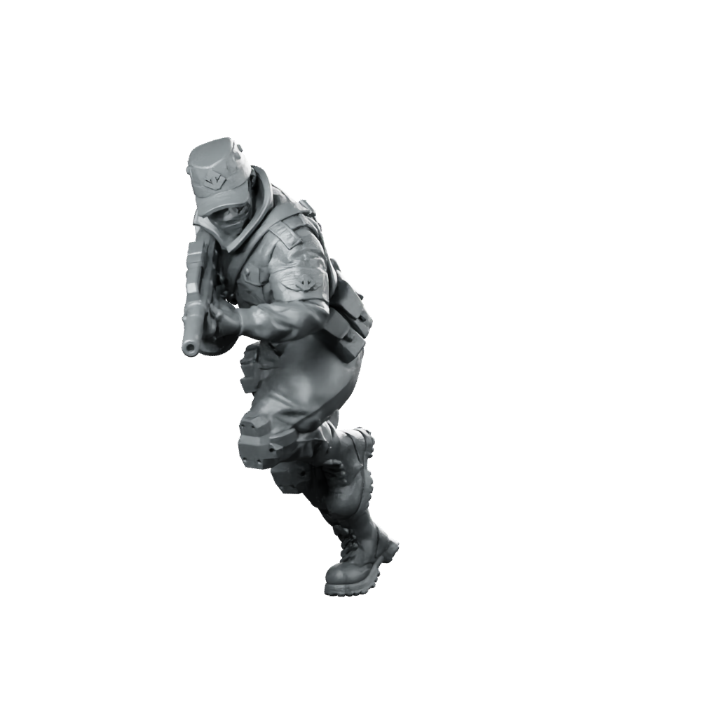 Black Cell V2 Miniature Tactical Trooper Miniature 360 Spin 08