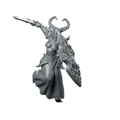 Black Heroines 2 Miniature Horned Skull Knight Miniature 360 Spin 01