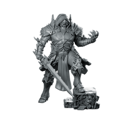Black Knight Sword Miniature Hooded Armored Greatsword Warrior - Haito - We Print Miniatures