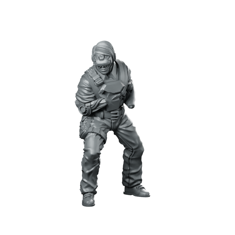 Black Site Agent Iii Miniature Cyborg Operative Miniature 360 Spin 01