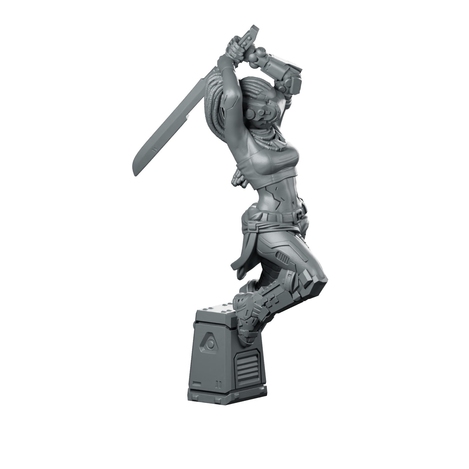 Black Witch 1V1 Miniature Female Warrior Blade Miniature 360 Spin 01