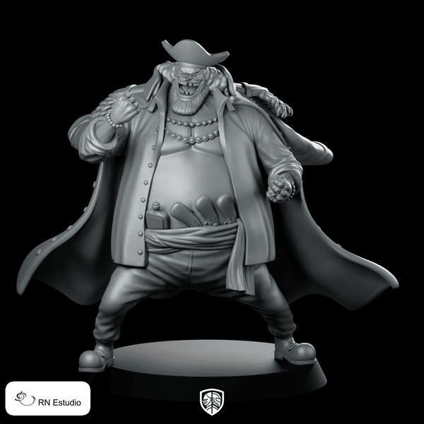 Blackbeard Miniature Pirate Lord Villain Character Resin - RN Estudio - We Print Miniatures