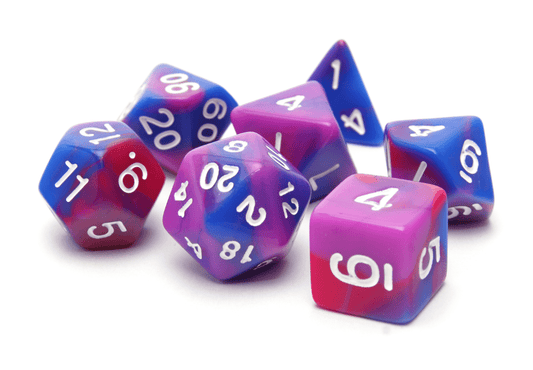 Blend Dice | Purple Blue & Red - DiceRoll UK - We Print Miniatures