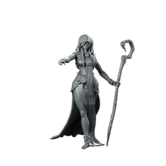 Blind Eve 32 Miniature Blind Seeress Sorceress Miniature 360 Spin 01