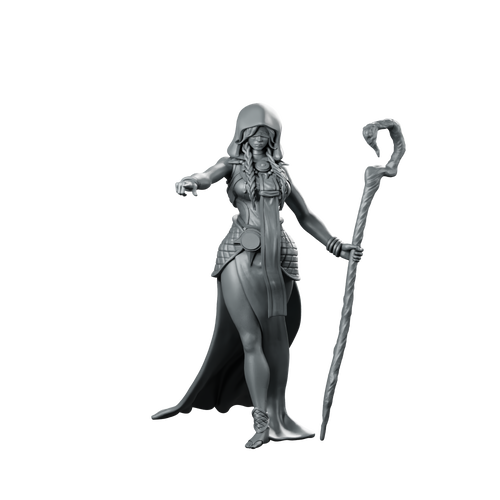 Blind Eve 32 Miniature Blind Seeress Sorceress Miniature 360 Spin 01