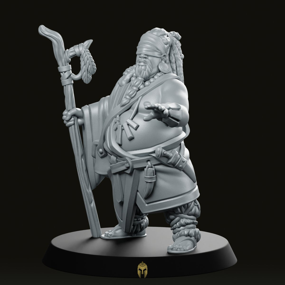 Blind Shaman Fantasy Miniature - We Print Miniatures