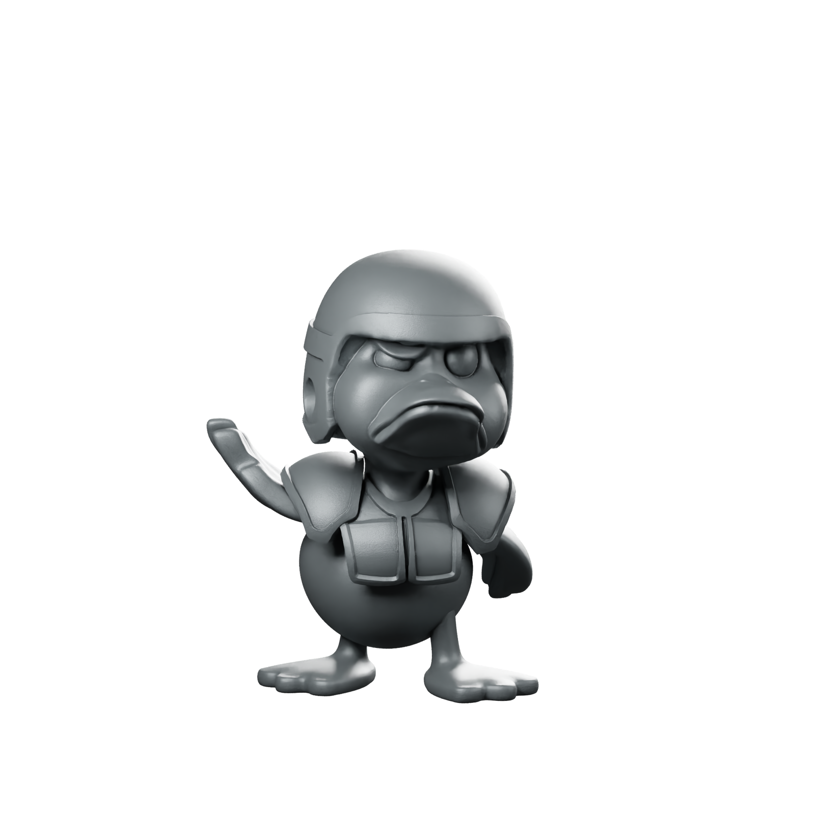Blitze Duck 2 Miniature Armoured Soldier Miniature 360 Spin 01