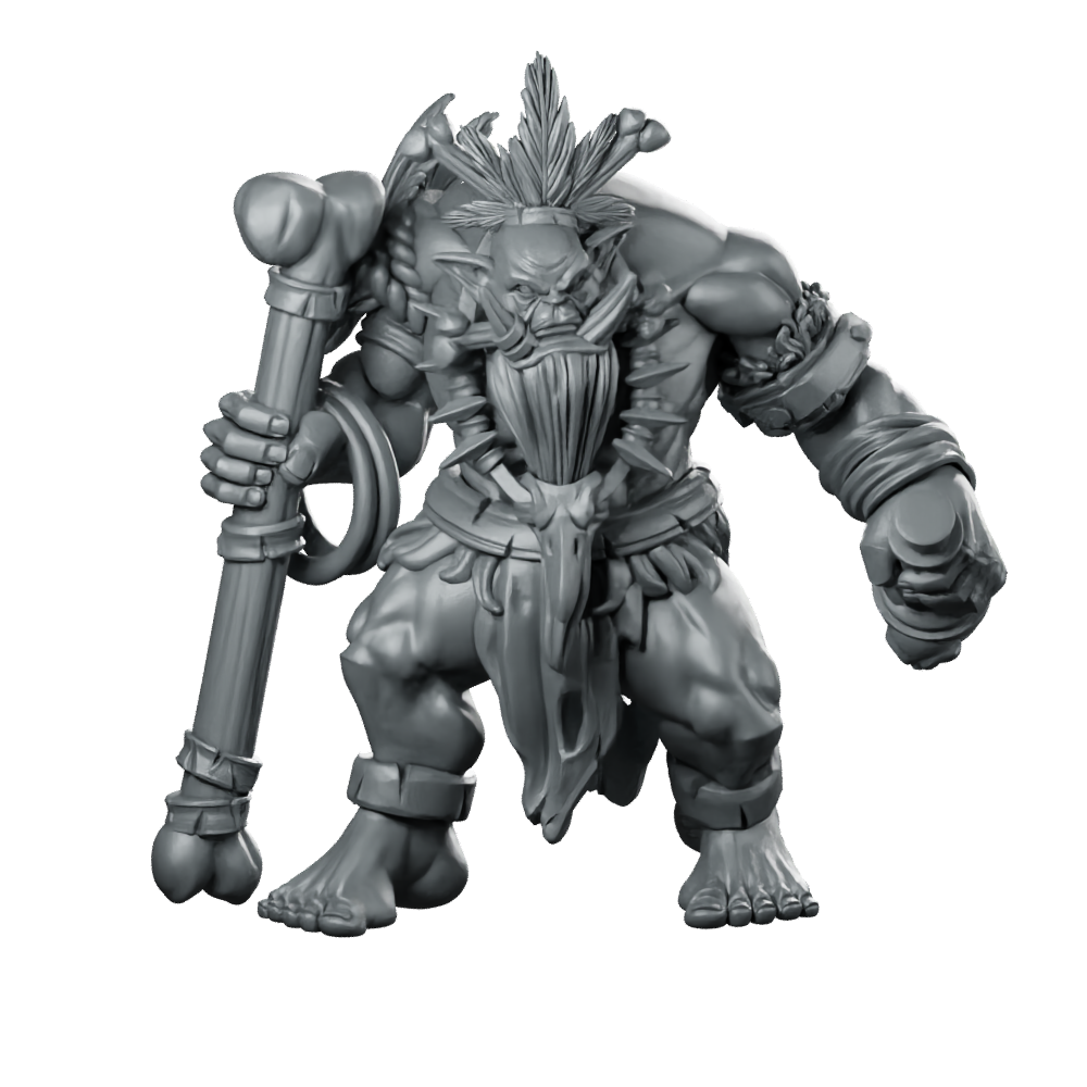 Blood Shaman C Miniature Orc Staff Warlord Miniature 360 Spin 01