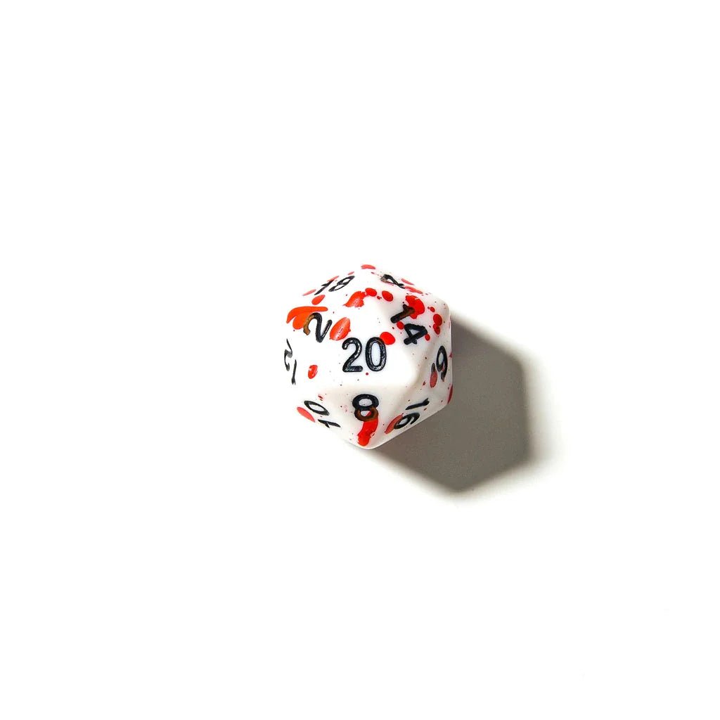Blood Spatter | Acrylic Dice | 7 Piece Set - Tabletop Dominion - We Print Miniatures