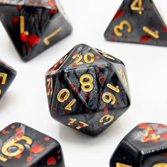 Bloodstained Relic | Acrylic Dice | 7 Piece Set - Tabletop Dominion - We Print Miniatures
