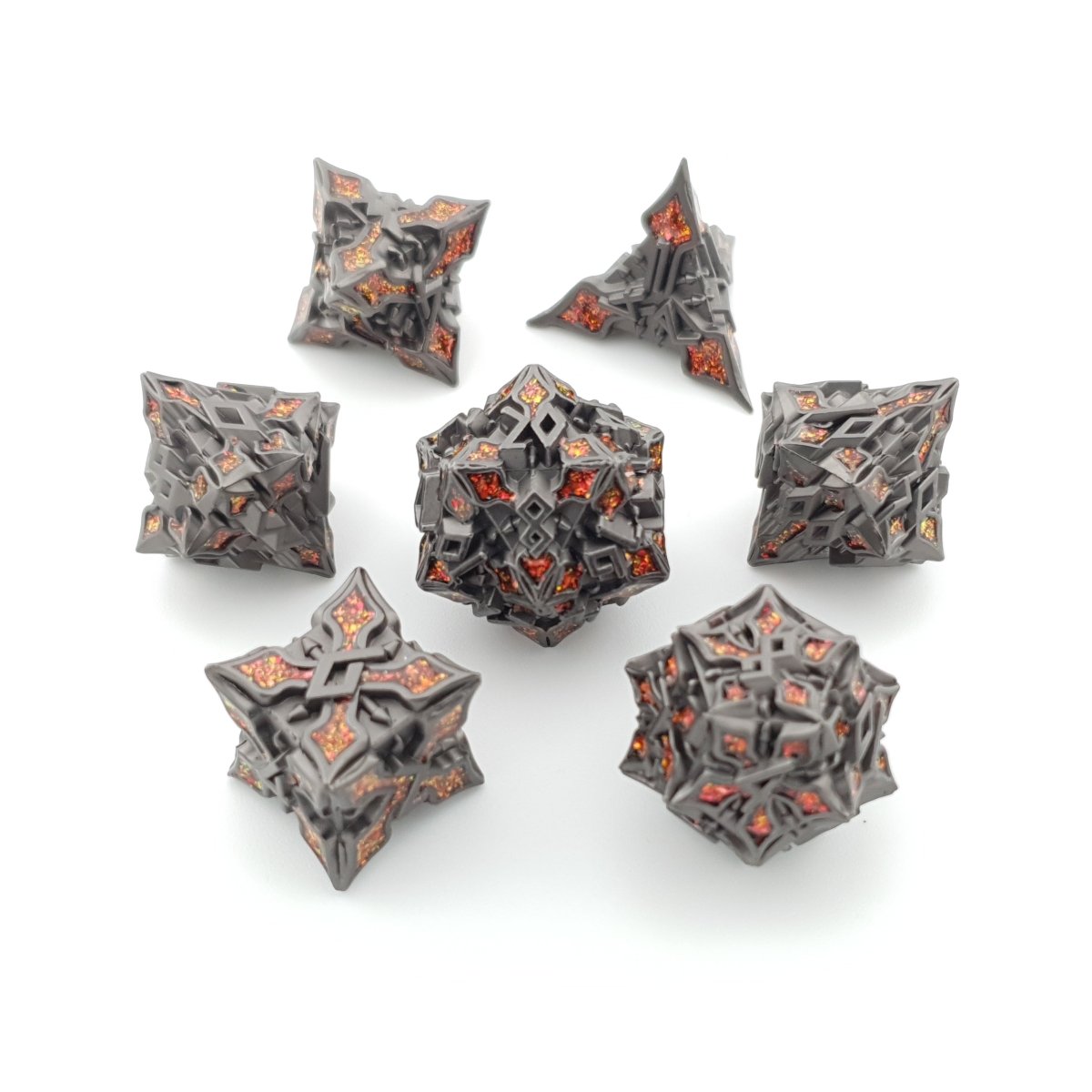 Bloodwood Relic | Solid Metal Dice | 7 Piece Set - Tabletop Dominion - We Print Miniatures