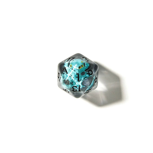 Blue Frogs | Resin Inclusion Dice | 7 Piece Set - Tabletop Dominion - We Print Miniatures