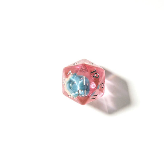 Blue Mushies | Resin Inclusion Dice | 7 Piece Set - Tabletop Dominion - We Print Miniatures