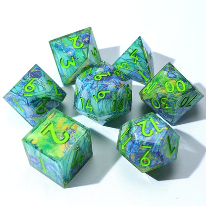 Bluemorn Grove | Art Core Dice | 7 Piece Set - Tabletop Dominion - We Print Miniatures