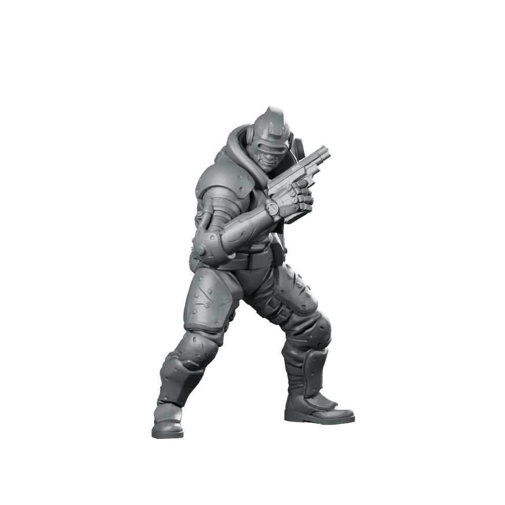 Bobby Neutron Armoured Trooper - Papsikels Miniatures - We Print Miniatures