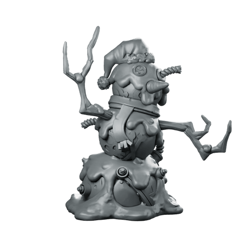 Bomb Snowman Miniature Explosive Winter Trap Construct - CastNPlay - We Print Miniatures