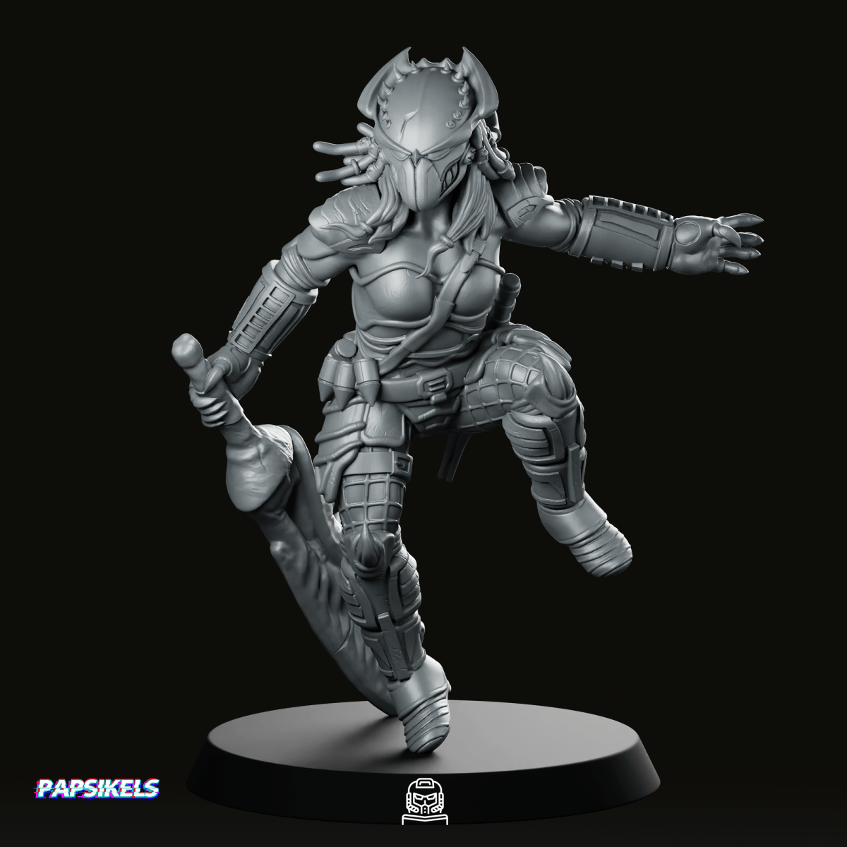 Bone Clan Skull Hunter Ajaey Rabal Miniature - Papsikels Miniatures - We Print Miniatures
