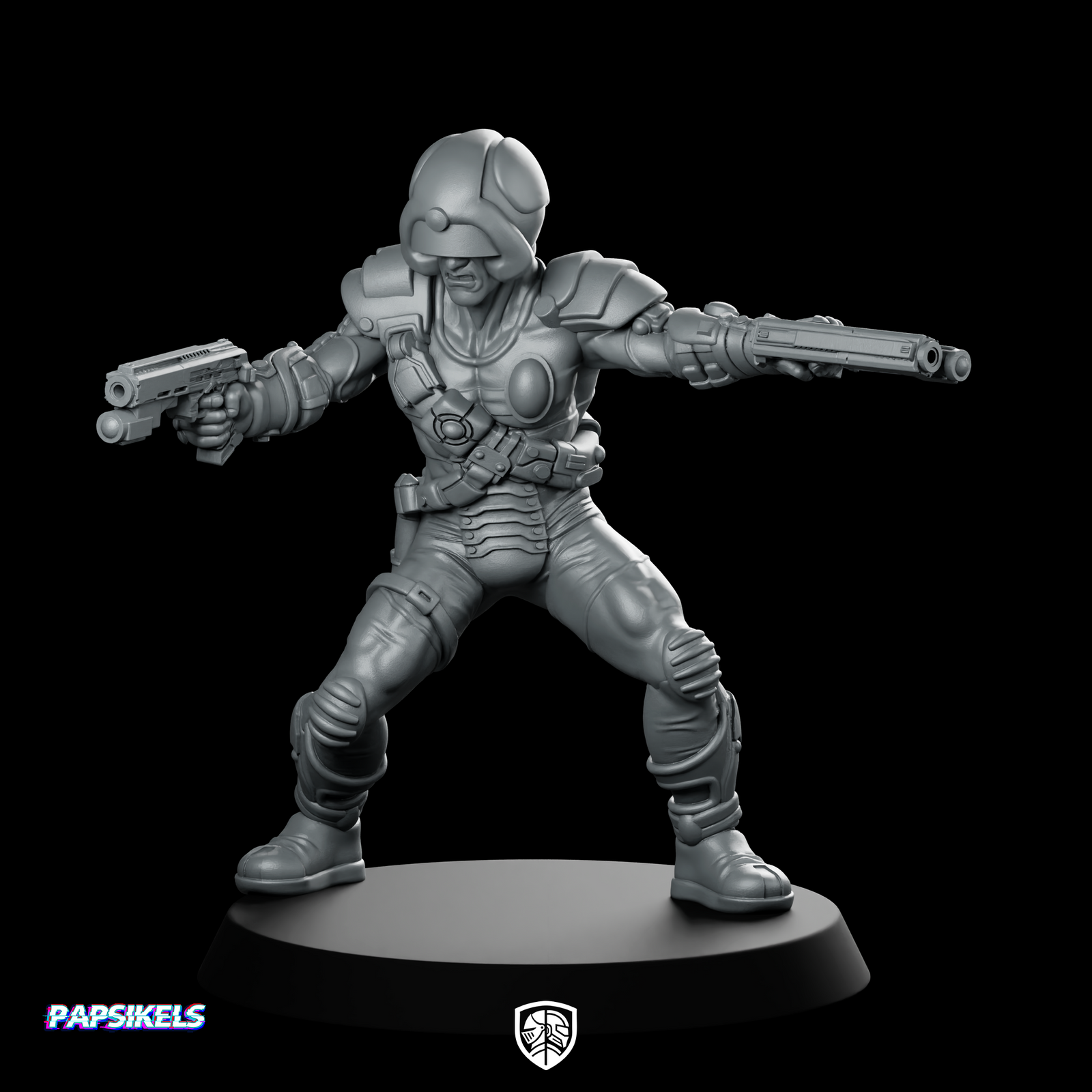 Bounty Hunter Meta Man Three Miniature Sci-Fi Gunslinger