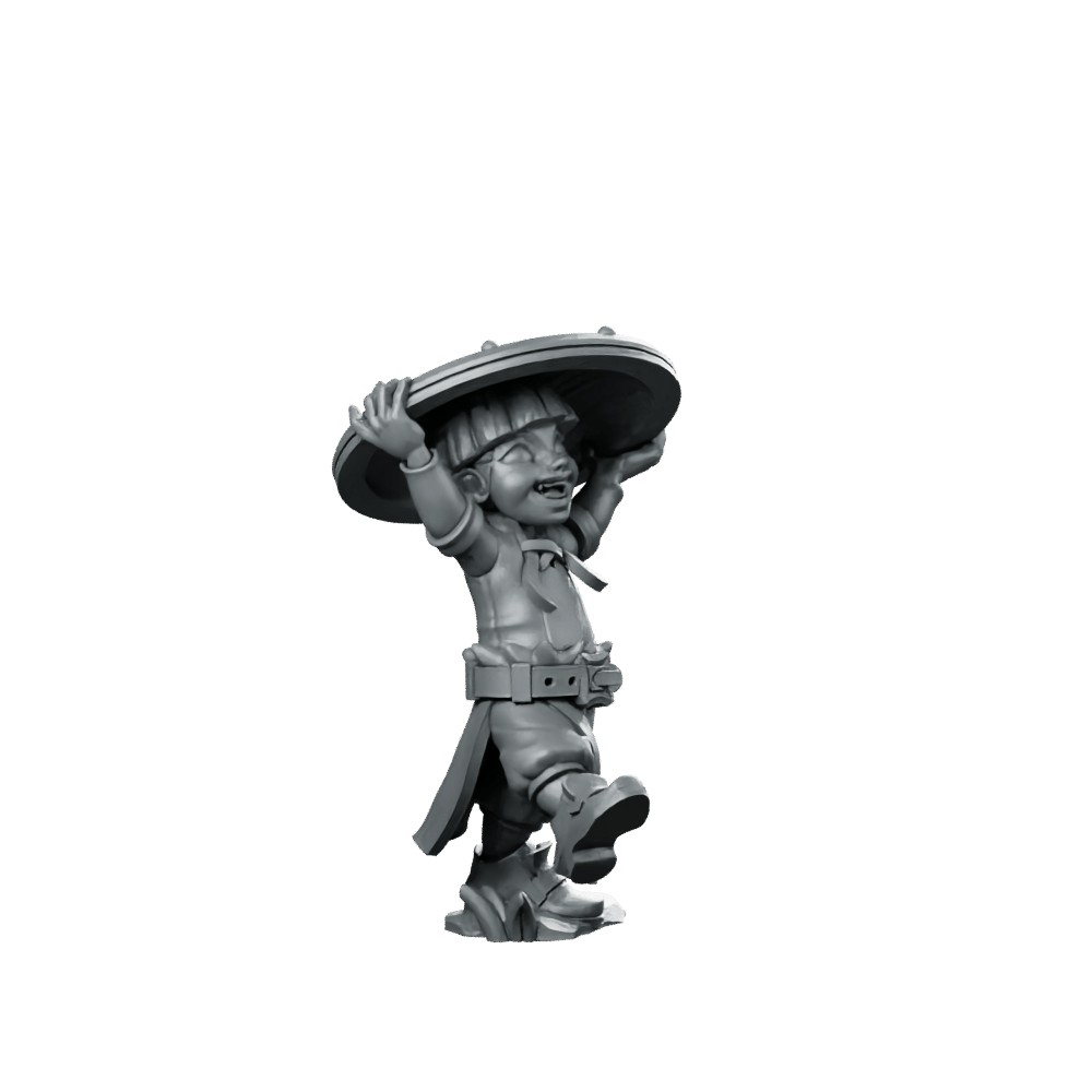 Boy Shield Miniature Young Squire Umbrella - CastNPlay - We Print Miniatures