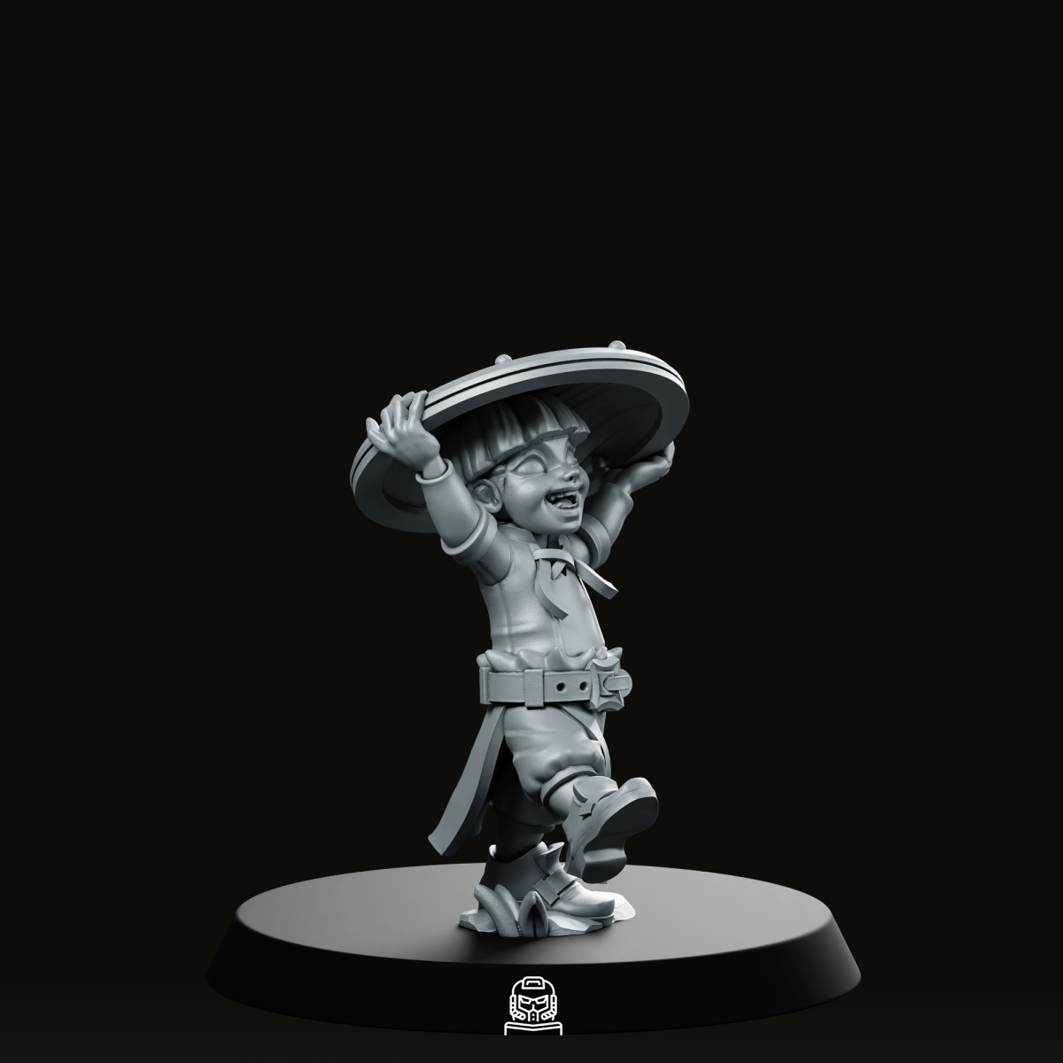 Boy Shield Miniature - CastNPlay - We Print Miniatures