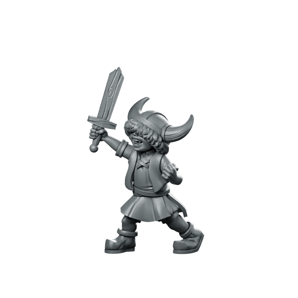 Boy Sword Miniature Viking Squire Young Warrior - CastNPlay - We Print Miniatures
