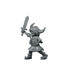 Boy Sword Miniature Viking Squire Young Warrior - CastNPlay - We Print Miniatures