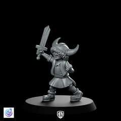 Boy Sword Miniature Viking Squire Young Warrior - CastNPlay - We Print Miniatures