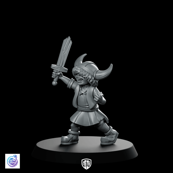 Boy Sword Miniature Viking Squire Young Warrior - CastNPlay - We Print Miniatures