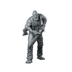 Bradd Miniature Chainsaw Killer Bearded Survivor Miniature 360 Spin 01