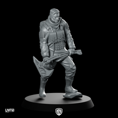 Brahim-Nomads Cyberpunk Miniature Scythe Nomad Ganger Enforcer