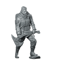 Brahim-Nomads Cyberpunk Miniature Scythe Nomad Ganger Enforcer Miniature 360 Spin 01