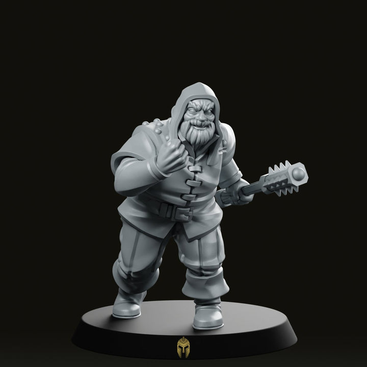 Brawler Fantasy Miniature Hooded Tavern Bruiser Enforcer