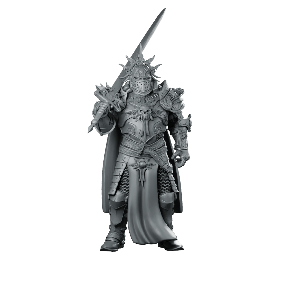 Breunor Miniature Armoured Knight Hero Sword - Haito - We Print Miniatures