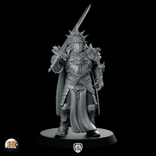 Breunor Miniature Armoured Knight Hero Sword - Haito - We Print Miniatures
