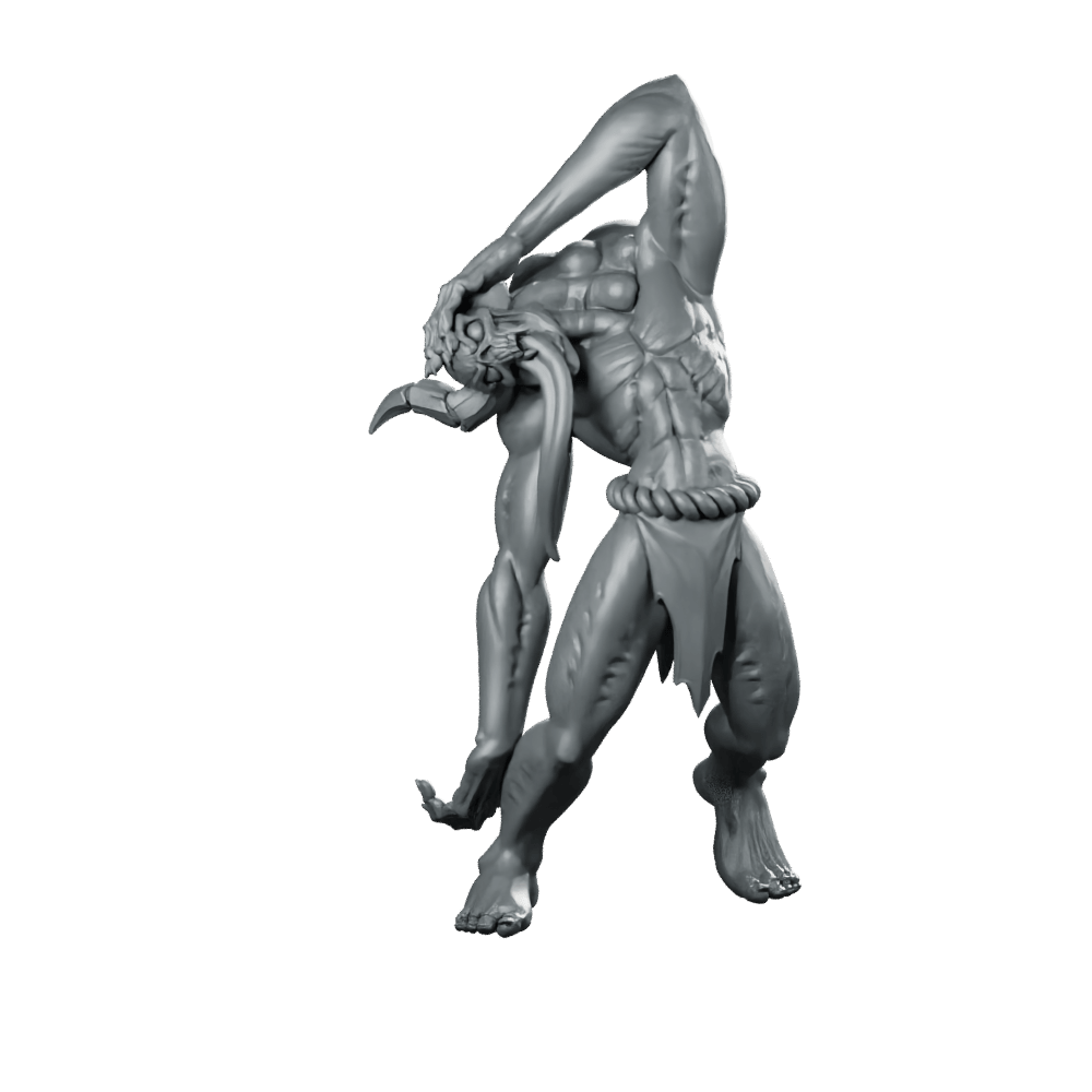 Broken Neck Demon Miniature Twisted Horror Fiend - CastNPlay - We Print Miniatures