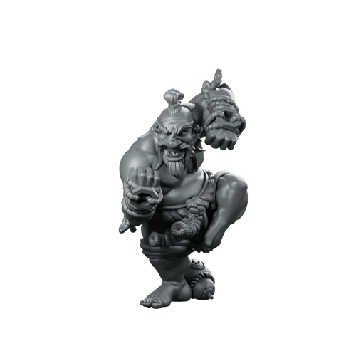 Brom Stonelegs Miniature Fantasy Horror Monk Brawler - CastNPlay - We Print Miniatures