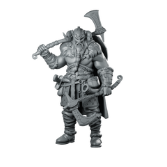 Bromgar Redaxes Miniature Viking Berserker Miniature 360 Spin 01
