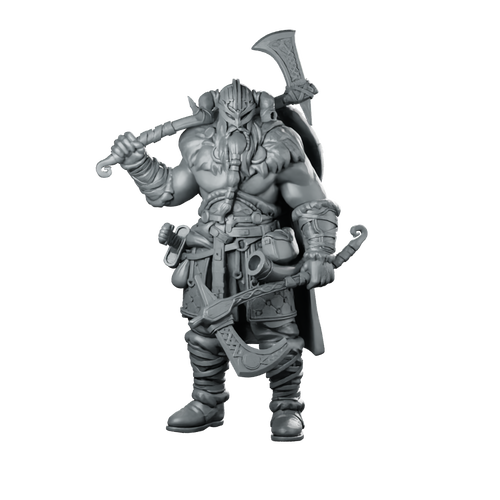 Bromgar Redaxes Miniature Viking Berserker Miniature 360 Spin 01