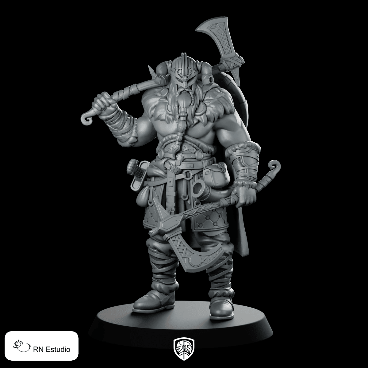 Bromgar Redaxes Miniature Viking Berserker - RN Estudio - We Print Miniatures