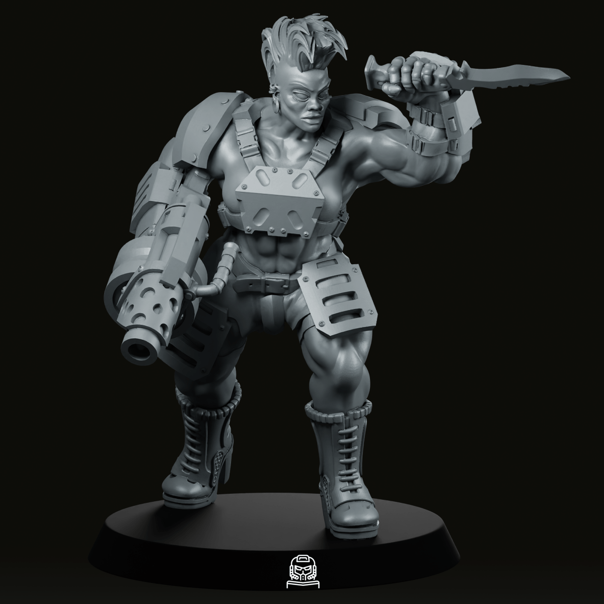 Brute Ganger Pose 1 Miniature - Across The Realms - We Print Miniatures