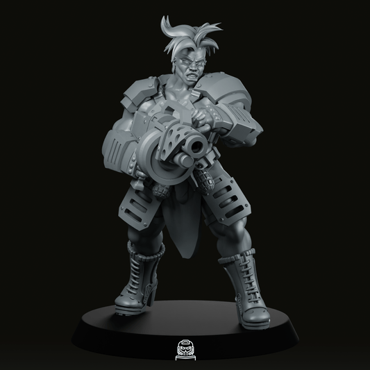 Brute Ganger Pose 2 Miniature - Across The Realms - We Print Miniatures