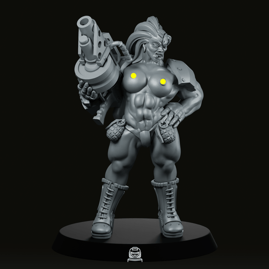 Brute Ganger Pose 3 Leader Nsfw Miniature - Across The Realms - We Print Miniatures