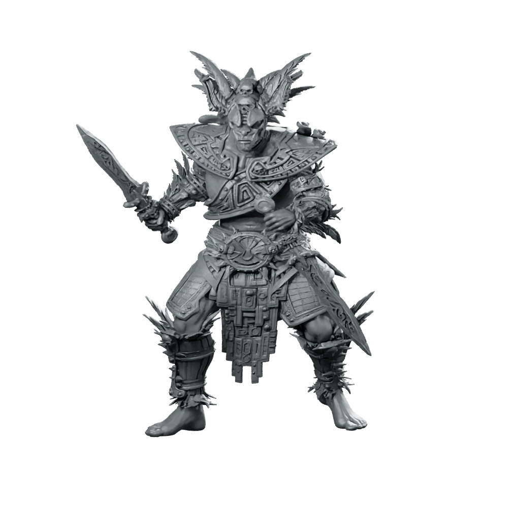 Brynden Miniature Armoured Revenge Warrior Hero - Haito - We Print Miniatures