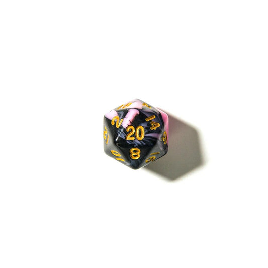 Bubblegum Midnight | Acrylic Dice | 7 Piece Set - Tabletop Dominion - We Print Miniatures