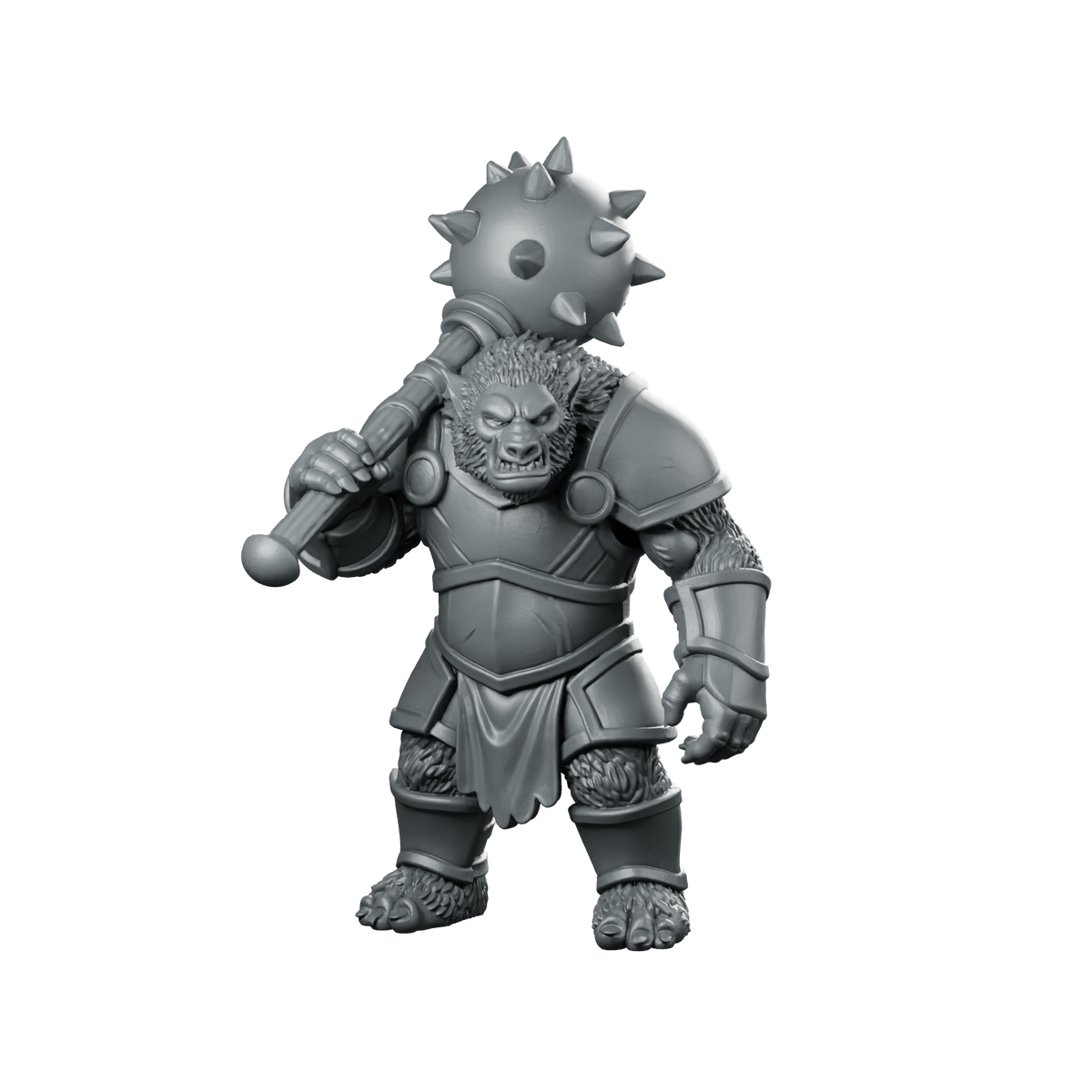Bugbear With Morningstar Miniature Brute Warrior Miniature 360 Spin 01