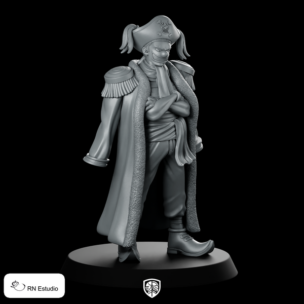 Buggy One Piece Miniature Pirate Captain Character