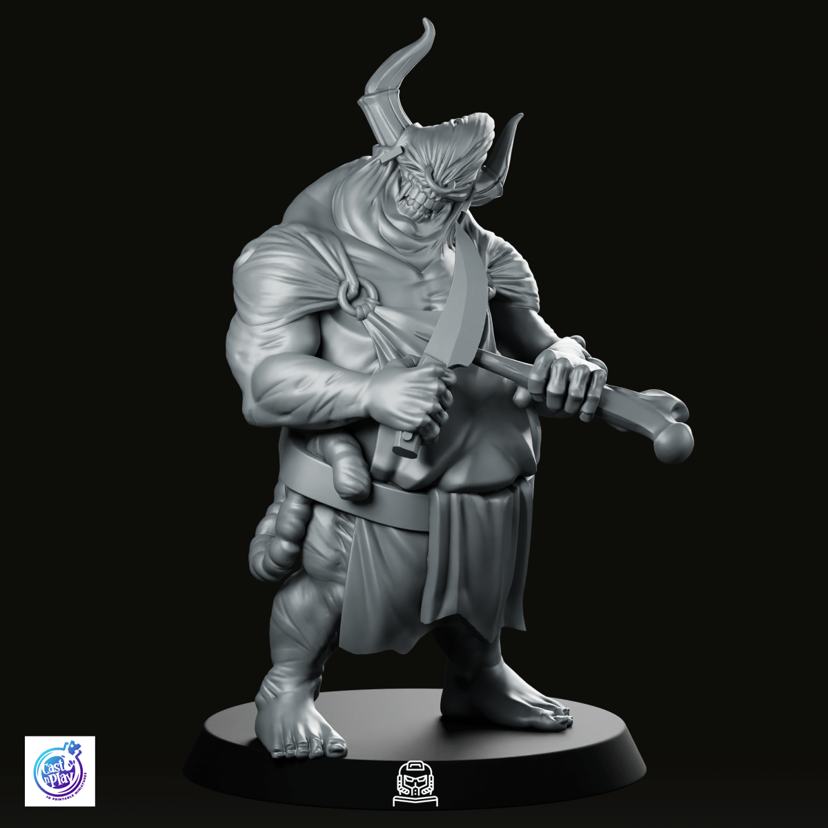 Butcher Sharpening Miniature - CastNPlay - We Print Miniatures
