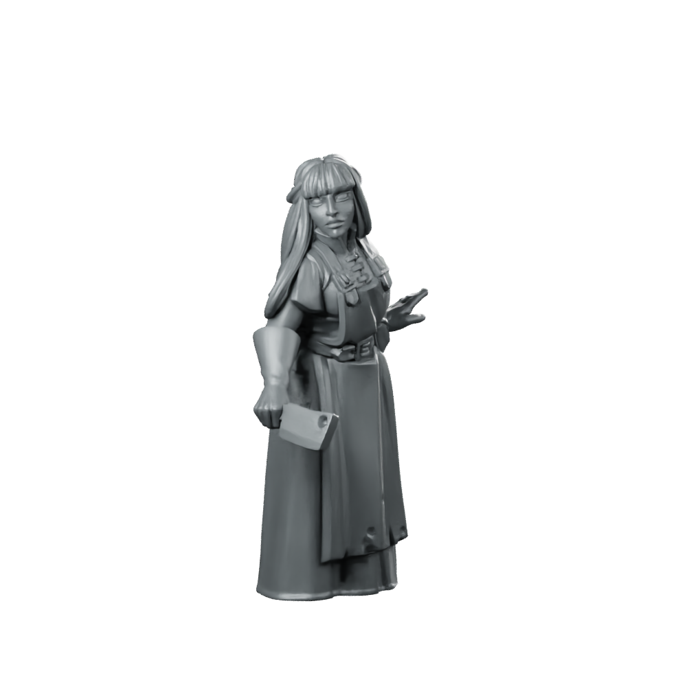 Butcher Witch Fantasy Miniature Dark Horror Villain Miniature 360 Spin 01