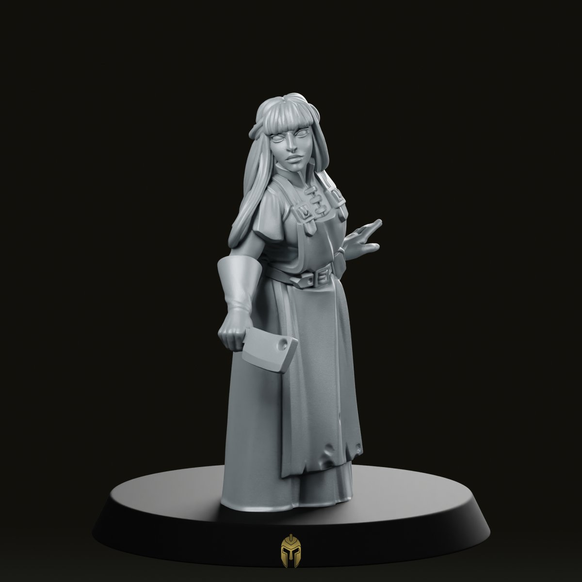 Butcher Witch Fantasy Miniature - We Print Miniatures