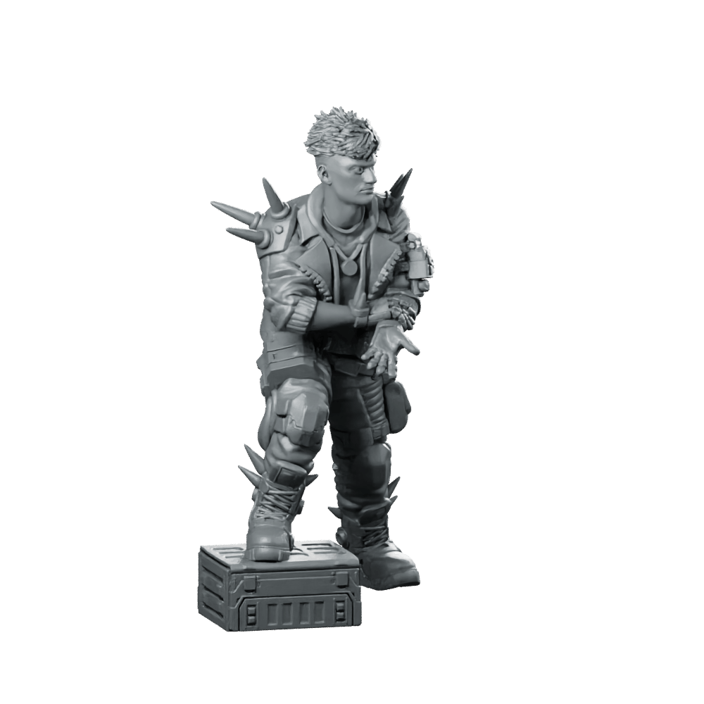C0De Crack02 Miniature Punk Warrior - UNIT9 - We Print Miniatures